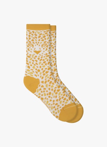 Sokken met print - katoenblend BLEUFORET Geel